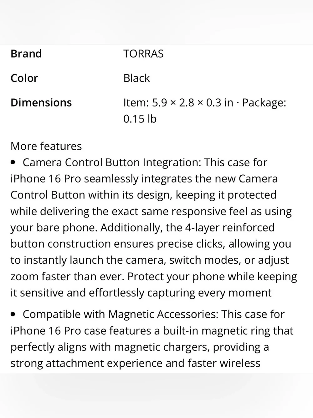 iPhone 16 Pro Slim Protective Magnetic Case with MagSafe  - Translucent BLACK